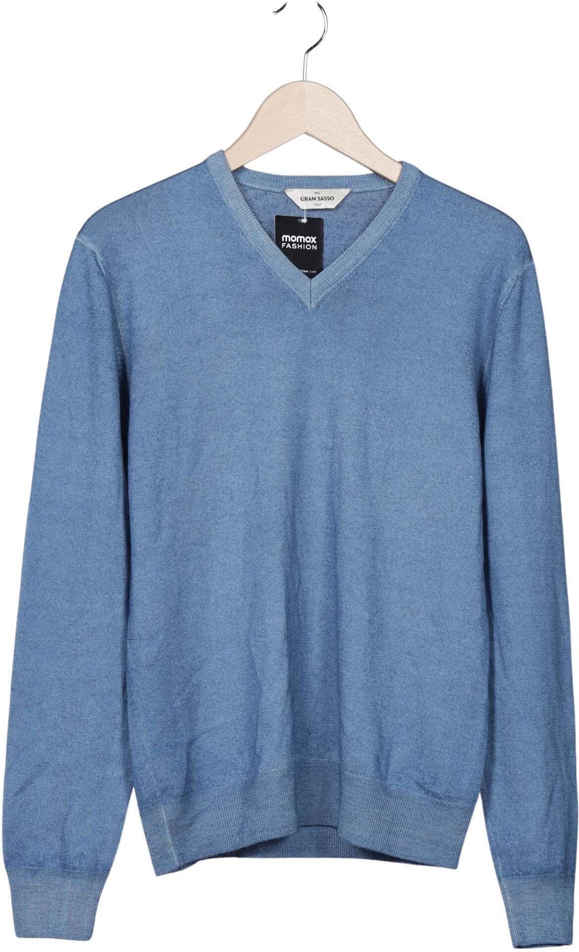 Gran Sasso Herren Pullover, Hellblau, Gr. EU 48, Schurwolle - Second Hand
