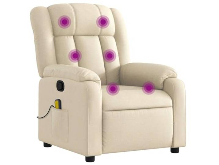 vidaXL Massagesessel Creme Stoff