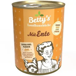 Bettys Landhausküche Hundefutter mit Ente | 6x 400g