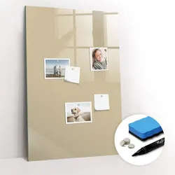 MAGNETTAFEL 60x90 Beige schwarzer Marker