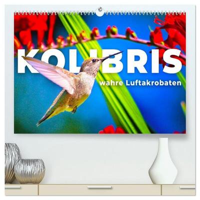 Kolibris - wahre Luftakrobaten (hochwertiger Premium Wandkalender 2027 DIN A2 quer), Kunstdruck in Hochglanz
