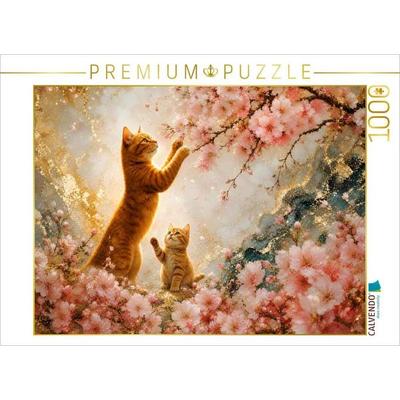 CALVENDO Puzzle Mutterglück im Blütenregen | 1000 Teile Lege-Größe 64 × 48 cm Foto-Puzzle für glückliche Stunden