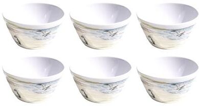 "Abode Homewares By the Shore Melamine Cereal Bowl - White - 5.9"" - Set of 6"