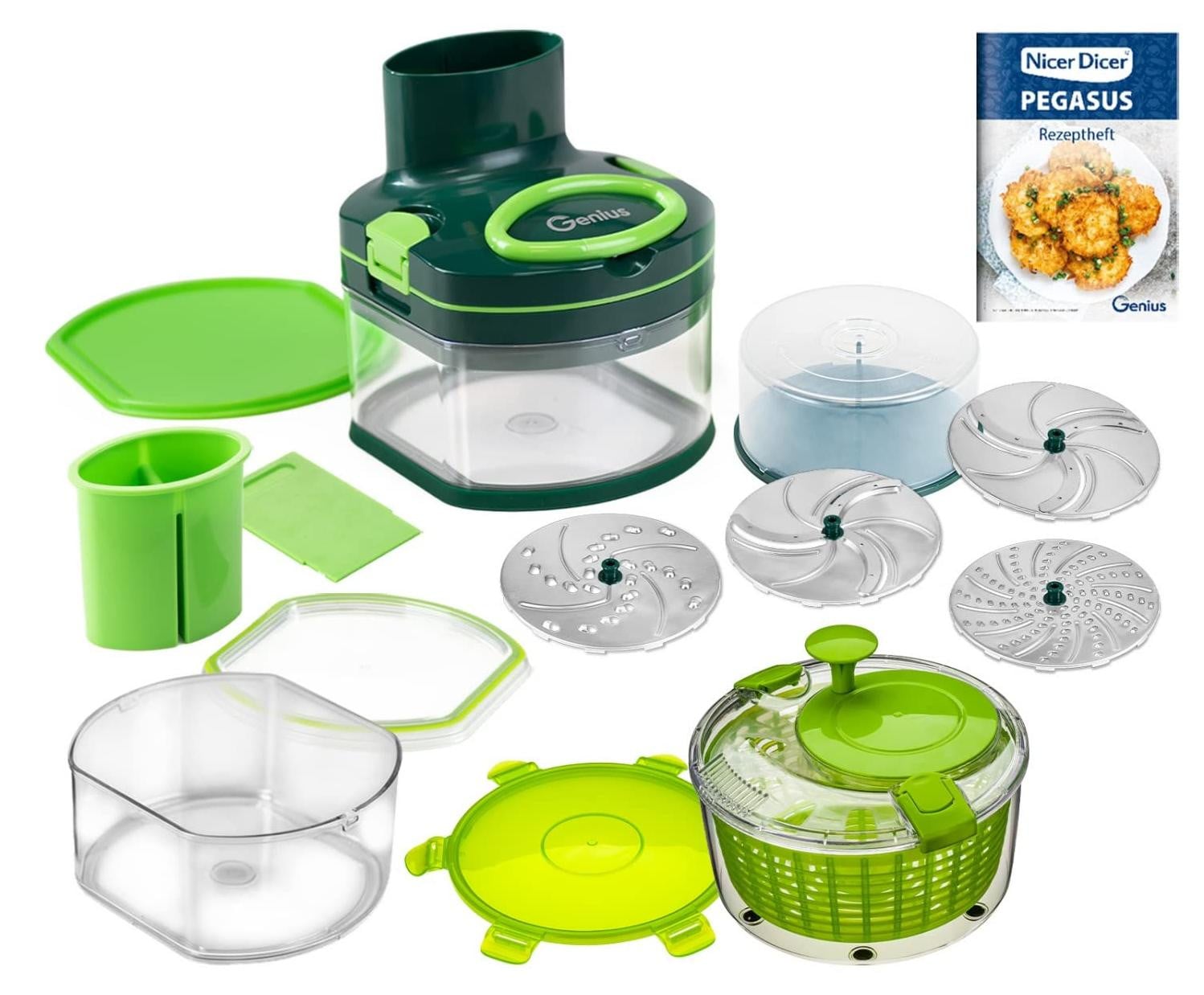 Genius Nicer Dicer Pegasus deluxe groentevermalserset, 20-delig