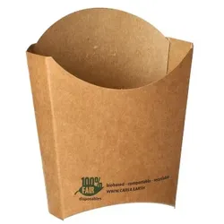 Papstar Pure, Pommes-Frites-Schütte, Pappe, 480 Stk. 13,9 x 13,4 x 4,2 cm braun