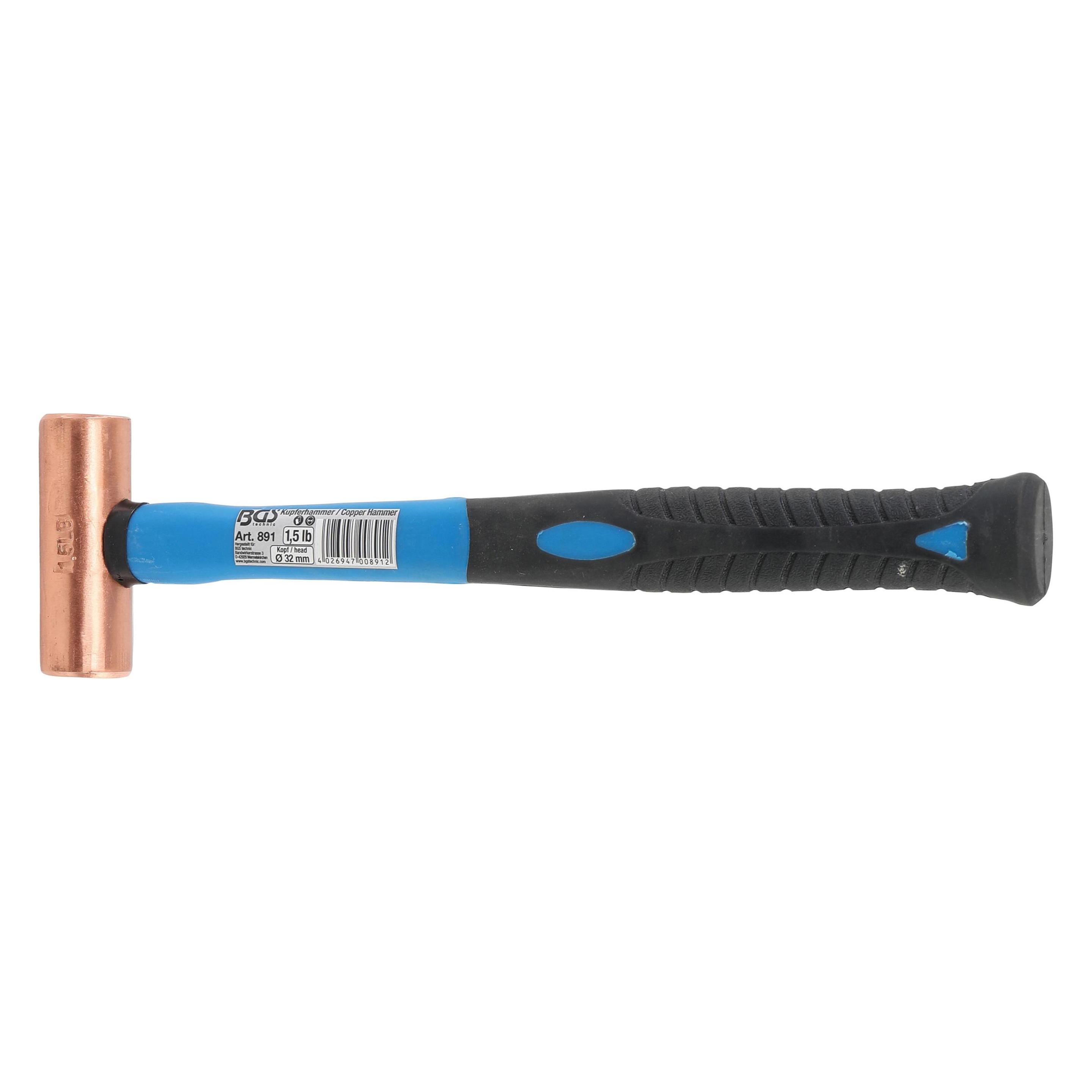 BGS Kupferhammer Fiberglasstiel Ø 32 mm 680 g (1.5 lb) - Kopf (22165084)