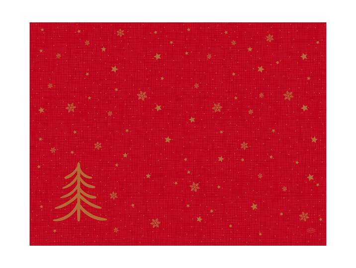 Platzset Duni 30 x 40 cm, 250 Stück , rot (rot, goldfarben), B:30cm L:40cm, Platzsets, Platzset, Papier-Tischset