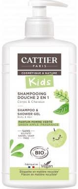 Cattier Champú y gel Ducha Manzana Verde 500 ml