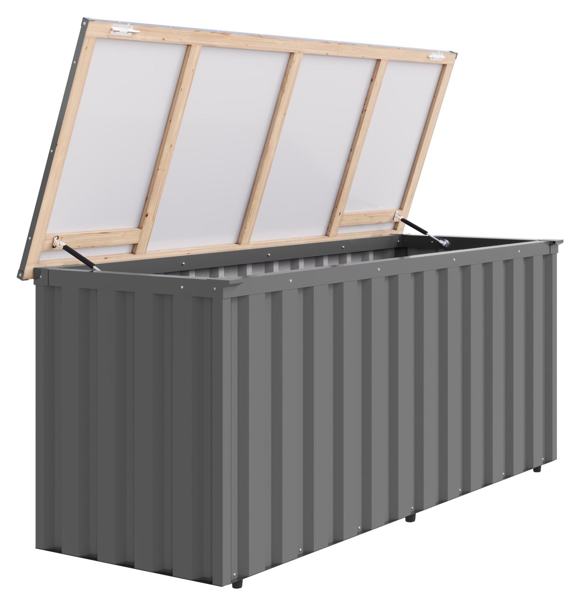 Karibu Metallbox Indium 2/3 graualuminium B 186 x T 76 x H 82 cm (Indium 3)