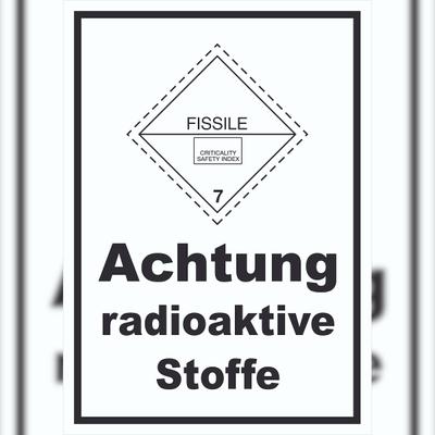 HB-Druck Schild spaltbare Stoffe Fissile hochkant A5 (148x210mm)