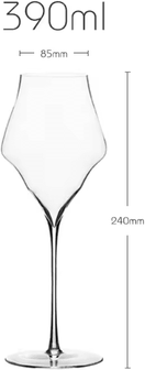 Inspire Curations Luxury Handmade Crystal Wine Glass Ultra Thin 0.5mm Champagne & Fine Wine Cup 390ml Champagne