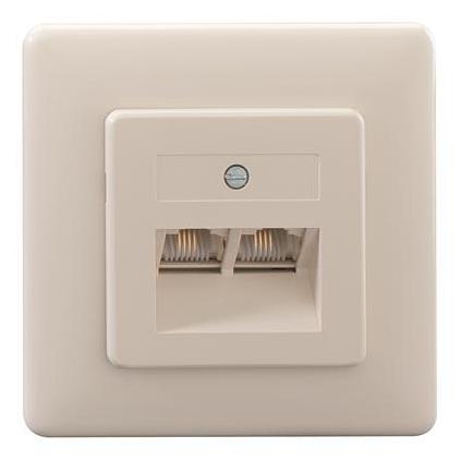 Rutenbeck RB Anschlussd UAE 2x8(4) UP 130 102 11 perlweiss mit Schraubklemmen (13010211)