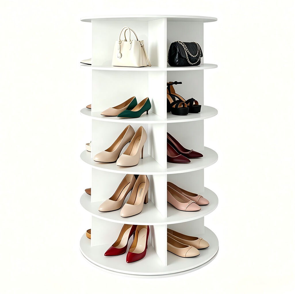 Rebrilliant 28 Pair Shoe Rack White 5 Tier