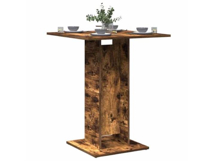 HEFZGDB Bistrotisch Räuchereiche 60x60x75 cm Holzwerkstoff Stehtisch Esstisch für Hotel Bar Konferenzzentrum mit glatter Oberfläche