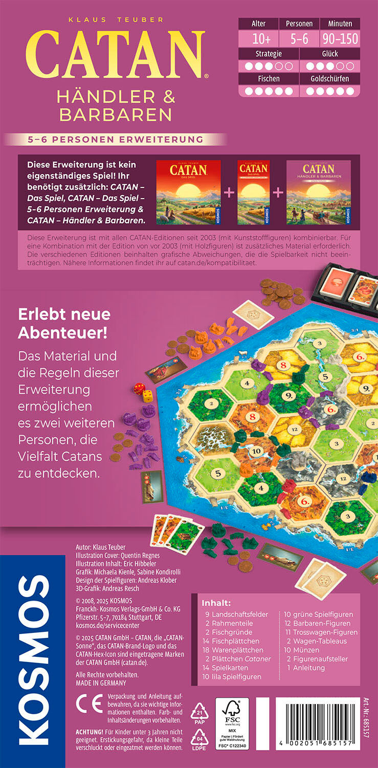 Spiel KOSMOS "CATAN Händler & Barbaren 5/6", bunt, Spiele, Kinder, Spiel, Made in Germany