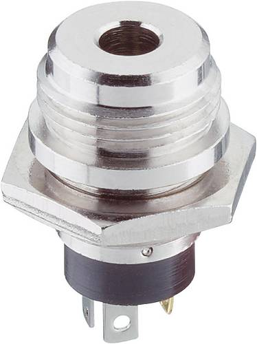 Lumberg 1502 04 Klinken-Steckverbinder 3.5mm Buchse, Einbau vertikal Polzahl: 3 Stereo Silber 1St.