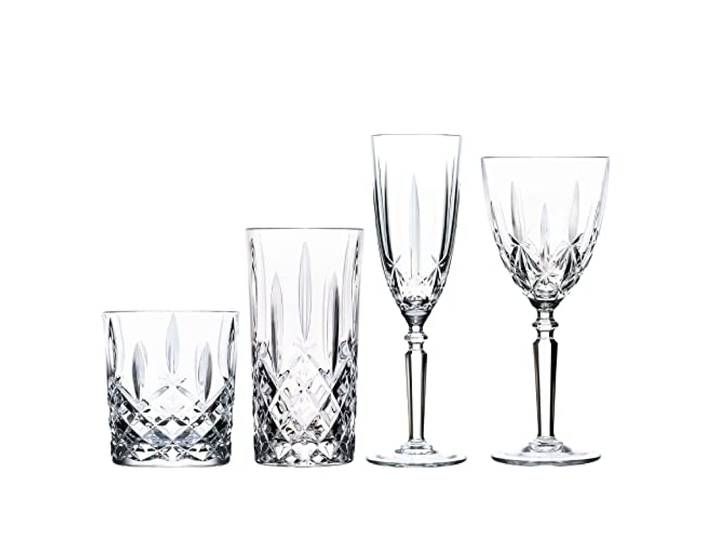 RCR Kristall Orchestra Glasschliffglas - Weingläser, Sektgläser, Whisky Tumblers und Longdrinkgläser - 24pc Set