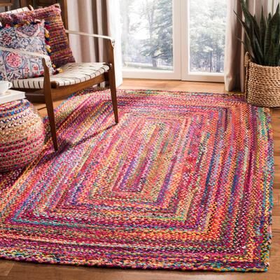 SAFAVIEH Georgine Handmade Braided Bohemian Cotton Rug