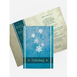 Weihnachtseinladung geschäftlich selbst gestalten mit Spruch und Fotos im Onlinedesigner bei Meine-Kartenmanufaktur.de