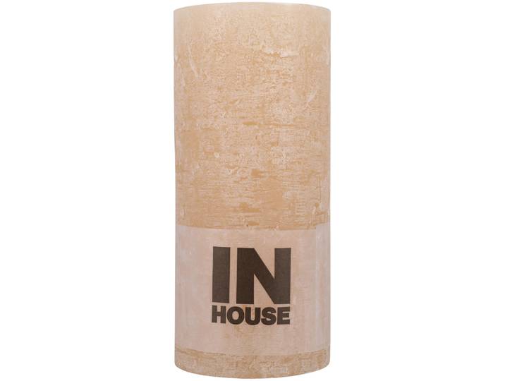 Inhouse Zylinderkerze hellbraun 6.8x15cm