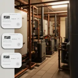 3er-Set Zertifizierter Kohlenmonoxid-Melder mit LCD-Display, 85dB Alarm – EN 50291 geprüft, zuverlässiger Schutz