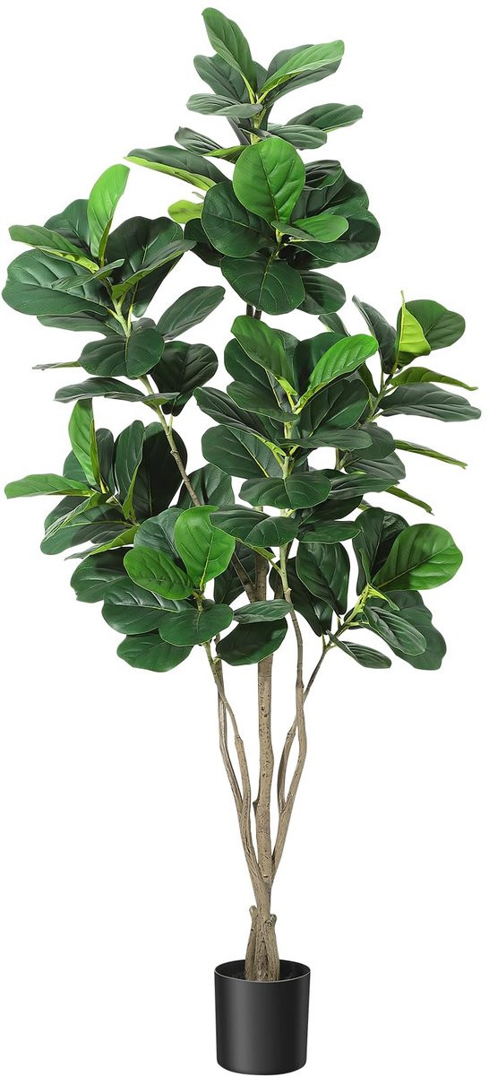 Kunstmatige Ficus Lyrata boom, groen, Hoogte: 150 cm