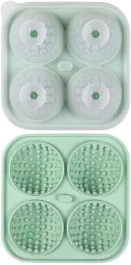 The Handy Homestead Golf Whiskey Ice Mold Silicone Ice Tray With Funnel green