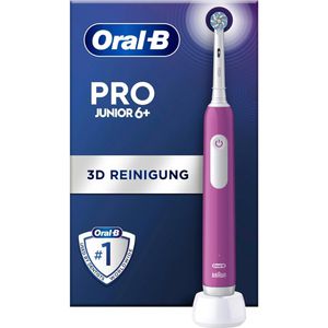 Oral-B Elektrische-Zahnbürste Pro Junior 6+, lila, 3 Putzmodi, mit 1 Aufsteckbürste