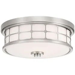 Elstead Lighting, Deckenleuchte, Guardian Deckenleuchte E27 2-fach Nickel gebürstet (E27)