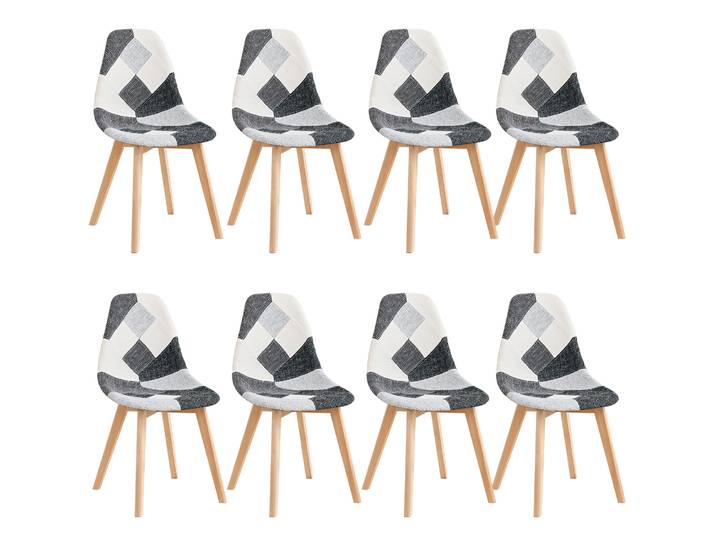 EGOONM-Lot de 8 chaises de salle à manger ergonomiques en bois, mobilier de loisirs, style scandinave, pour cuisine