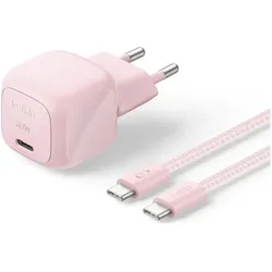Belkin BOOST Charge USB-C/USB-C 30WLad.PD,bl+Kab.WCA008kq2MPK-B6 (30 W, 1 Port), USB Ladegerät, Rosa
