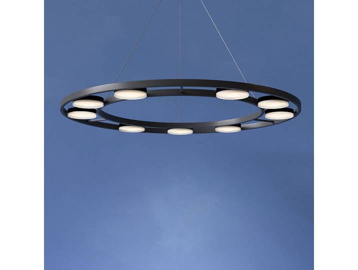 Suspension LED Fad Ø 80cm Noir Plexiglas / Métal mixte LED Module LED