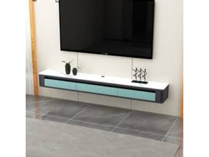 Vollständig montierter schwebender TV-Ständer, Wandmontage-TV-Konsole Mit Türen unter dem Regal for Wohnzimmer und Schlafzimmer lowboard