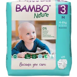 Bambo Nature Babywindeln 3 (4–8 kg), 168 Stück