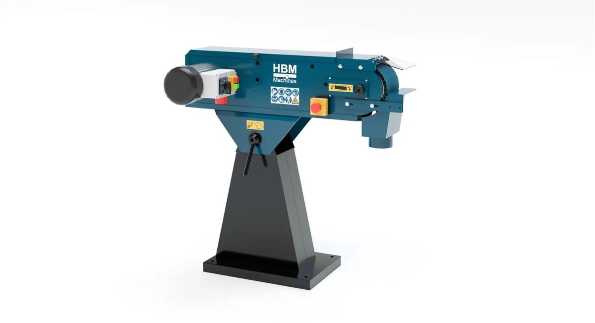 HBM Metaal bandschuurmachine blauw 150 x 2000 mm