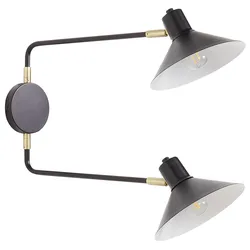 WANDLAMPE Schwarz Kadassa