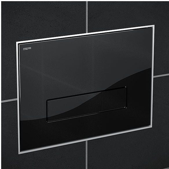 Mepa Orbit Betätigungsplatte 421848  Glas schwarz, 2 Mengenspülung