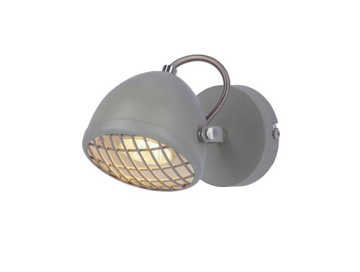Strahler Pent, Hellgrau, Metall, 10x11x19 cm, RoHS, Europäischer Sicherheitsstandard, Lampen & Leuchten, Innenbeleuchtung, Spots & Strahler, Deckenspots