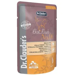 Dr. Clauder's Premium 100g Beutel Katzennassfutter Kalb & Pute in Gelee 20x100g