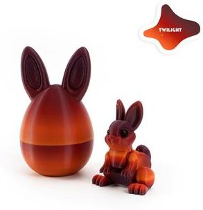 Inspired Finds 3D Printed Easter Rabbit Egg Bunny Ornament Cute Desktop Decor twilight Ember