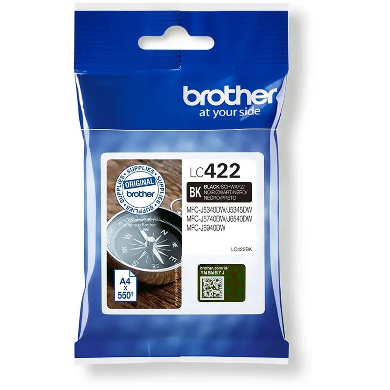 Brother Tintenpatrone LC-422BK Schwarz (ca. 550 Seiten)