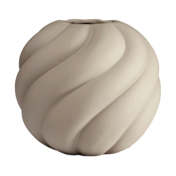 Cooee Design Twist ball vaas Sand, Hoogte: 12 cm