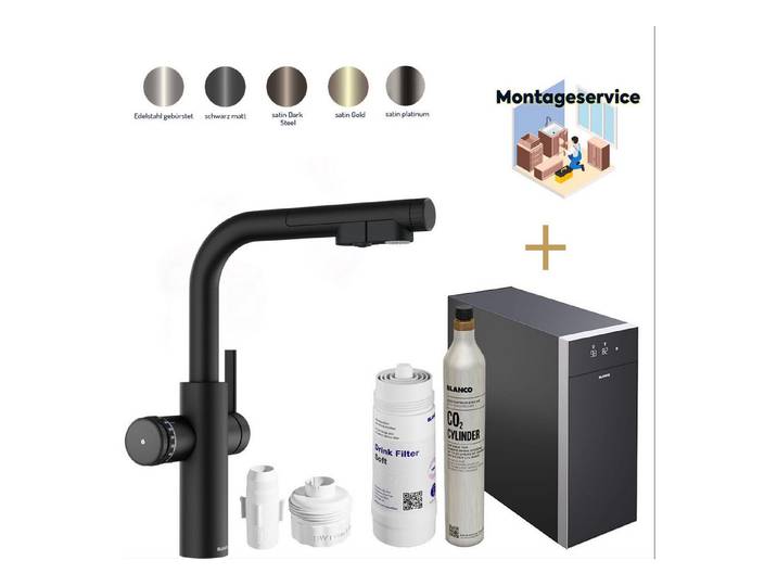 Blanco Küchenarmatur Blanco Choice Icona-L Set Trinkwasserarmatur mit Montageservice