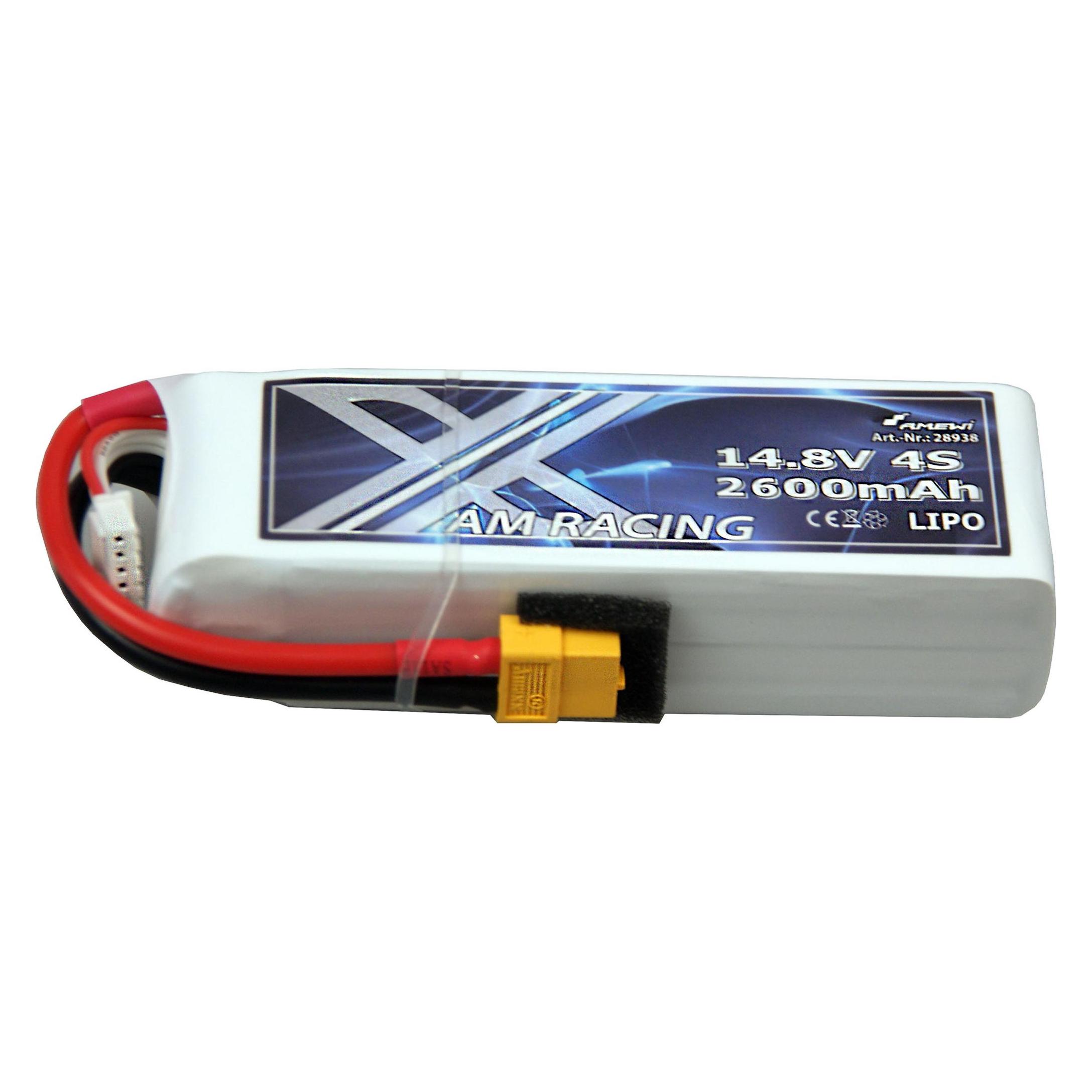 Amewi LiPo Akku 4S 14,8V 2600mAh XT60 (2600 mAh, 14.80 V) (31443356)