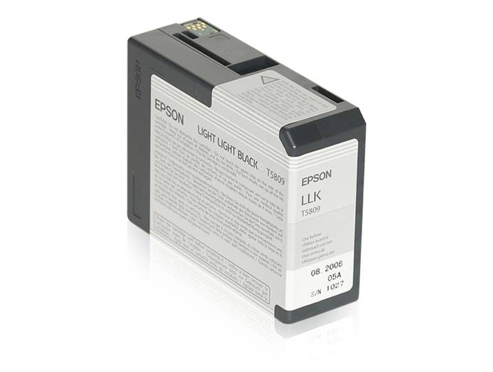 Epson Encre Pigment Gris Clair SP 3800/3880 (80ml), Noir très pâle, Encre à pigments, 80 ml, 1 pièce(s) C13T580900