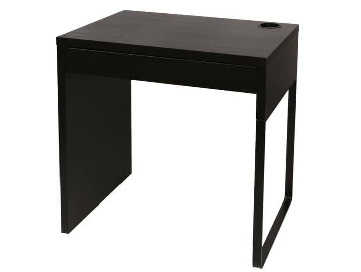 Bureau - IKEA - MICKE - Noir et marron - 73x50 cm - 1 tiroir avec serrure