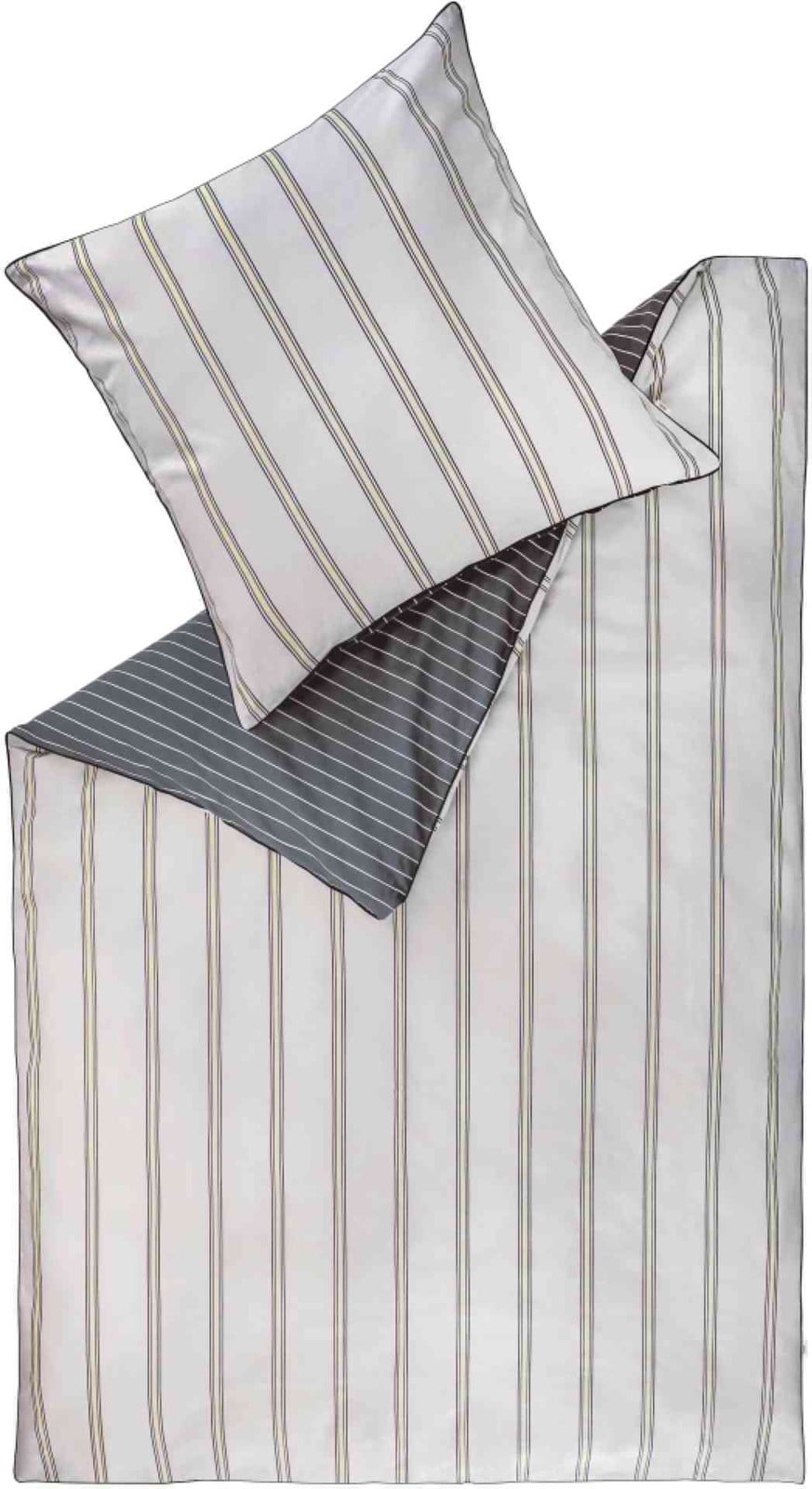 ESPRIT Renforcé dekbedovertrek en kussensloop Chill, grijs/multicolor, 135 x 200 cm
