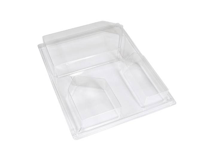 PET Giessform Häuser Schrägdach, 3 Häuser, Tiefe 3cm