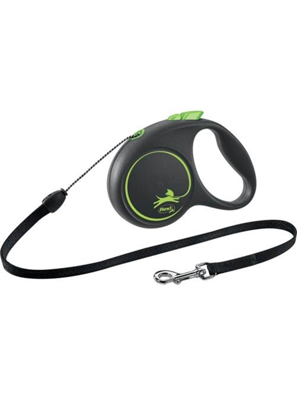 Flexi Black Design S leash 5 m 12 kg green