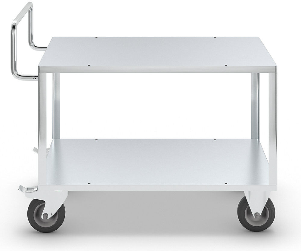 ESD-Montagewagen, 2 Etagen, verzinkt, Ladeflächen-LxB 1250 x 800 mm eurokraft pro